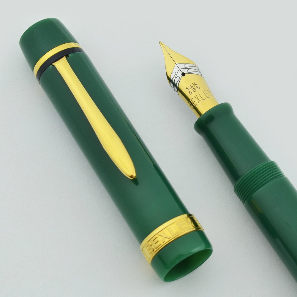 Bexley Equipoise Fountain Pen Colorado Green, 14k Medium Nib (Excellent +, In Box) Peyton